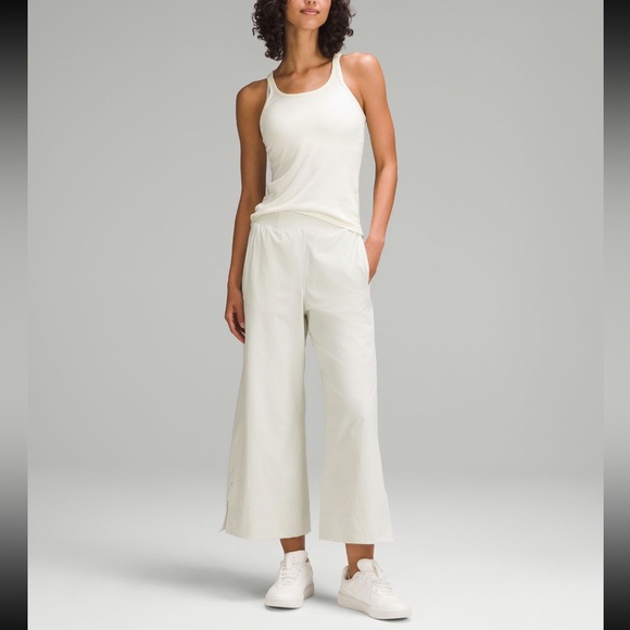 Lululemon Bone Stretch Woven High-Rise Wide-Leg Cropped Pants - Picture 2 of 5